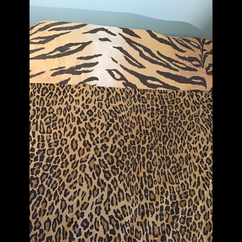 Ralph Lauren Home Aragon Sheet Set, FULL, Leopard Flat Sheet, Tiger Fitted Sheet